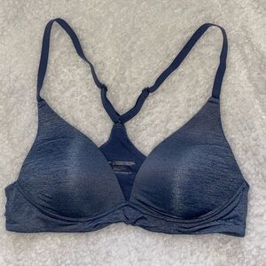 Adore Me Racerback Plunge Bralette Blue 34B